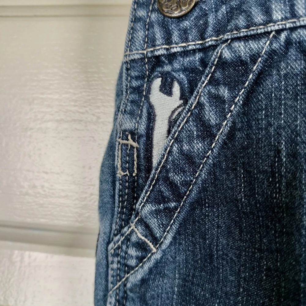 Vintage OshKosh B’Gosh Baby‎ Overalls 6-9M Vestbak Embroidered Carpenter Tools